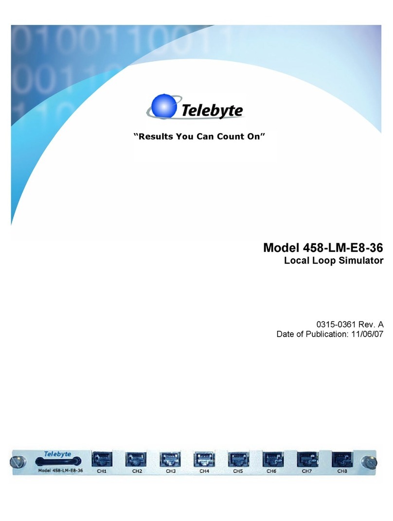 Telebyte 458-LM-E8-36 manual