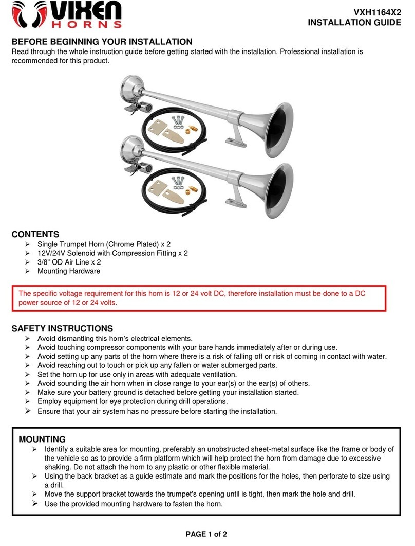Vixen Horns VXH1164X2 installation guide