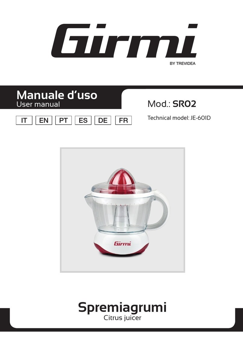TREVIDEA Girmi JE-601D user manual