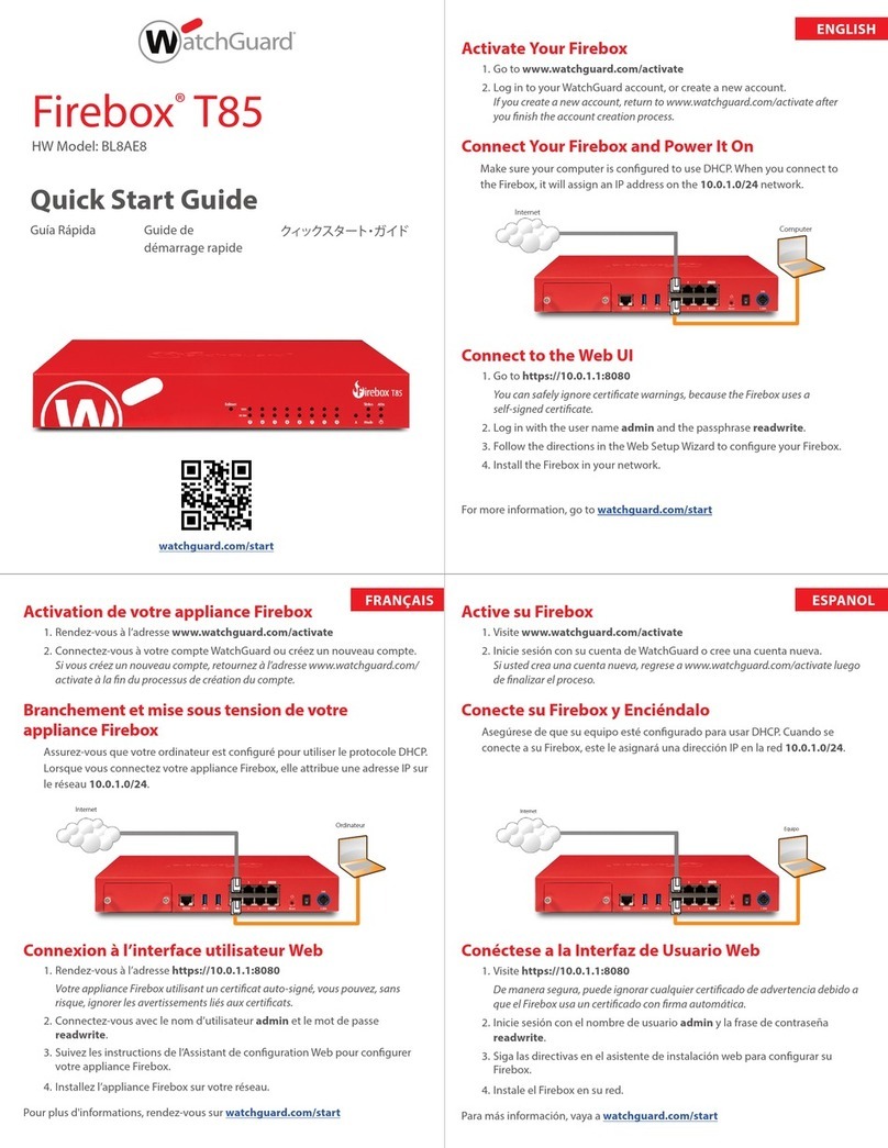 Watchguard Firebox T85 User manual