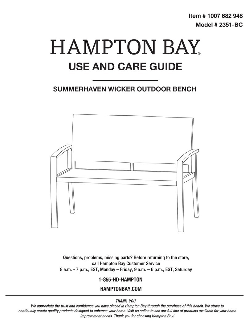 HAMPTON BAY SUMMERHAVEN WICKER 2351-BC Use and care guide HAMPTON BAY SUMMERHAVEN WICKER 2351-BC Use and care guide