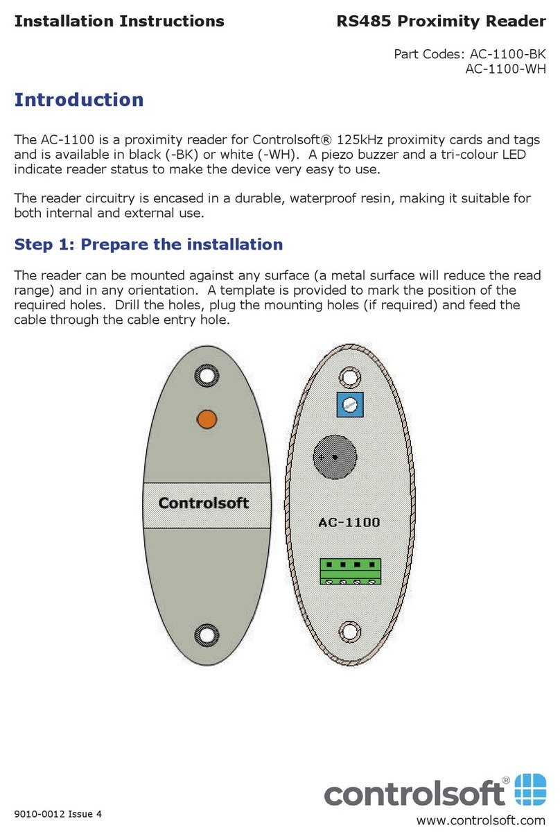 Controlsoft AC-1100-BK User manual