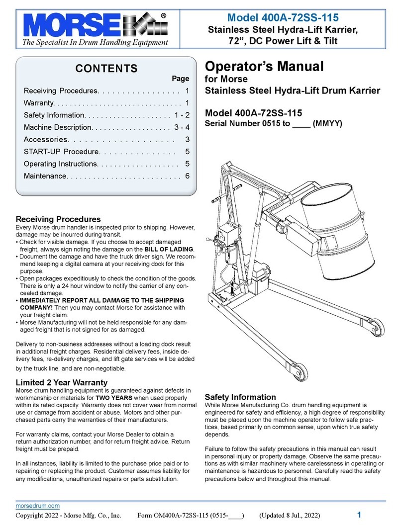 morse 400A-72SS-115 User manual
