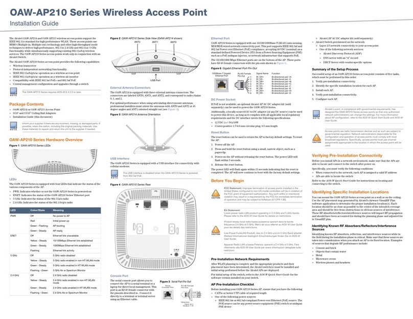 Alcatel-Lucent OAW-AP210 Series User manual