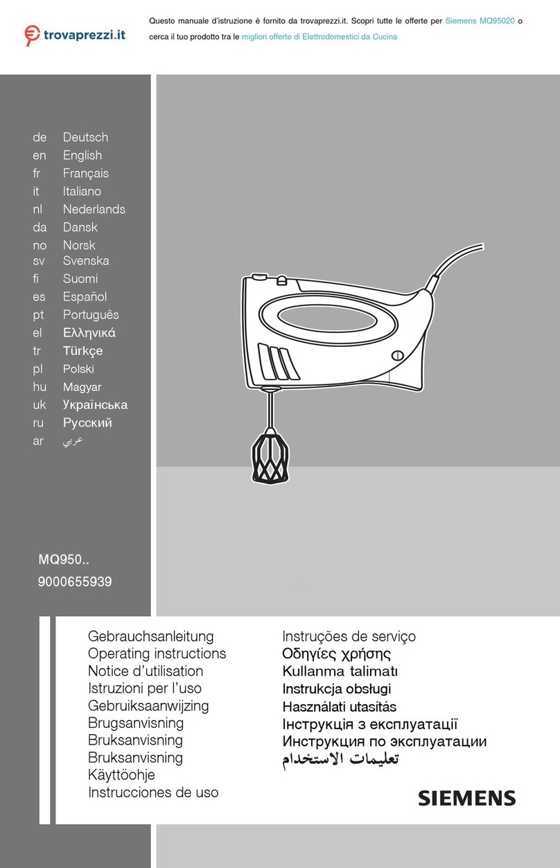 Siemens MQ95020 User manual