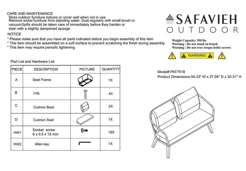 Safavieh Outdoor Jorda PAT7518B manual