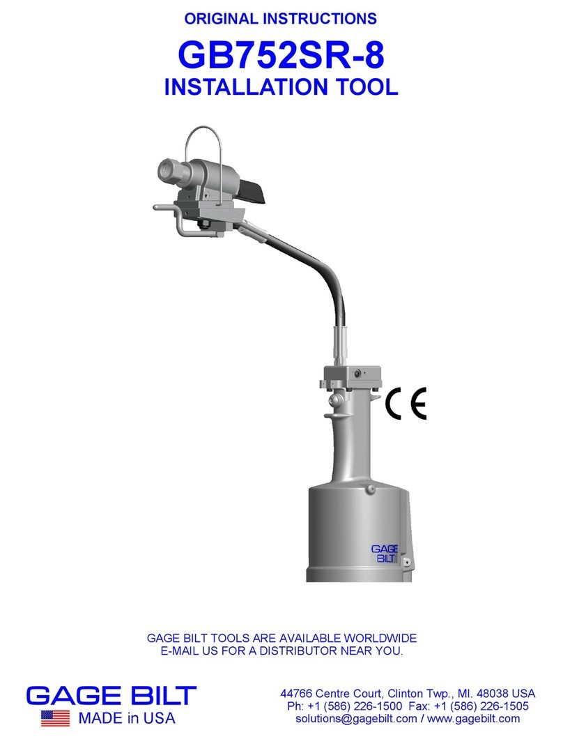 Gage Bilt GB752SR-8 User manual