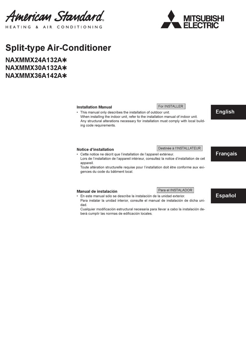 Mitsubishi Electric American Standard NAXMMX24A132A Series User manual