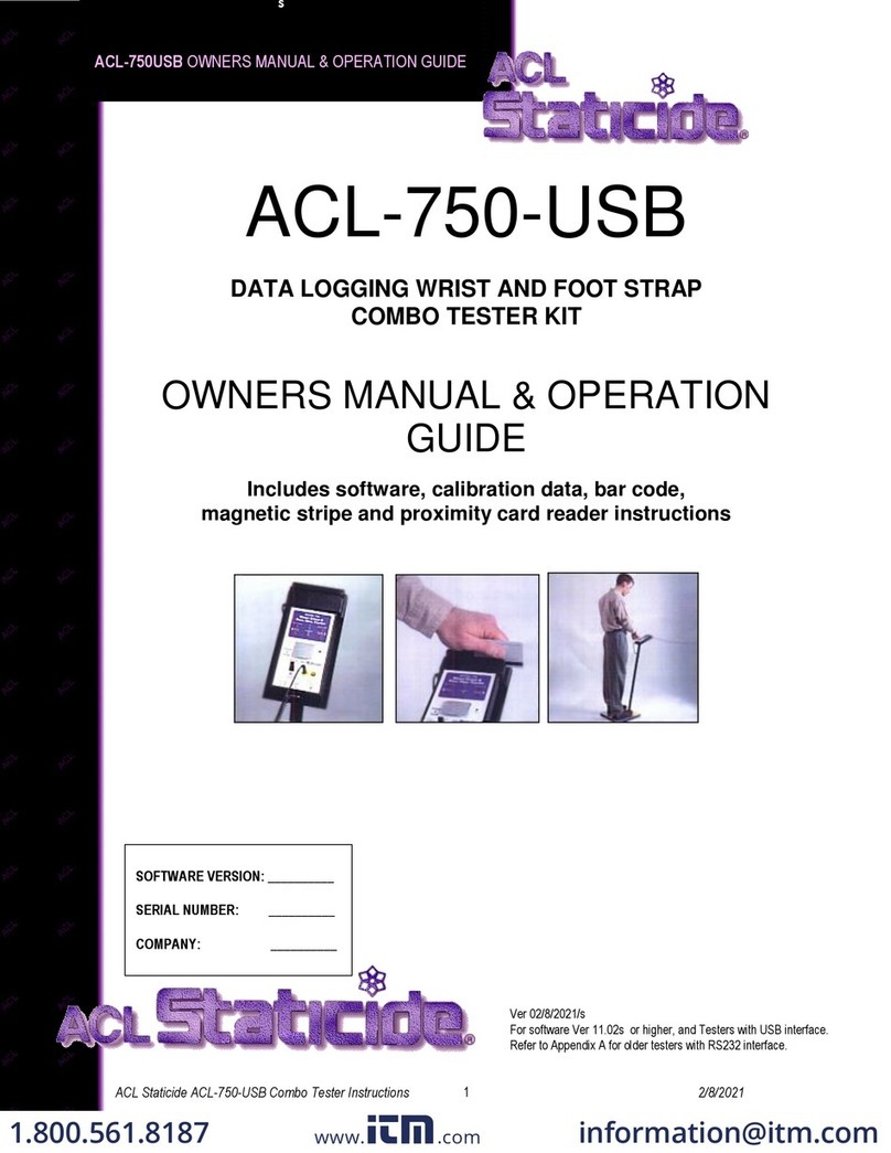 ACL Staticide ACL-750-USB owner's manual