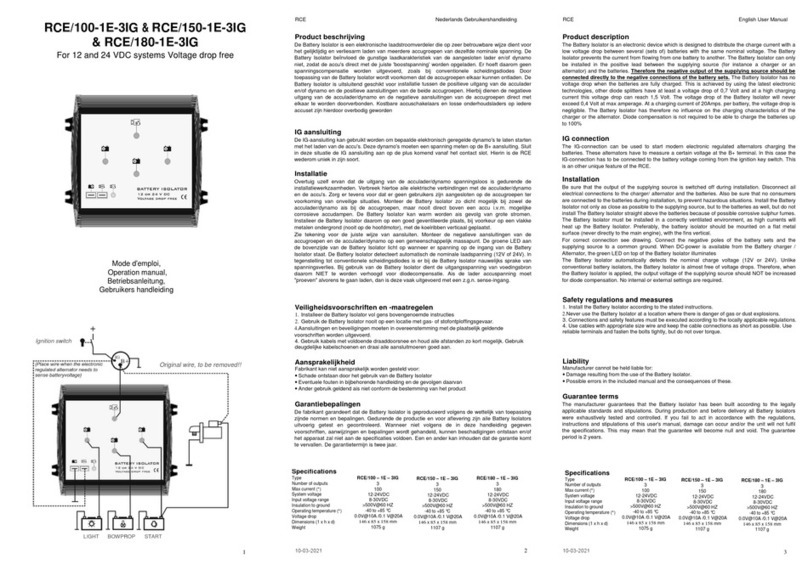 Cristec RCE/100-1E-3IG Operation manual