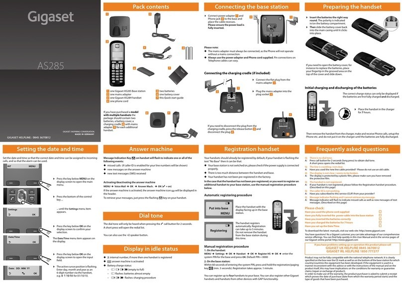 Gigaset AS285 User manual