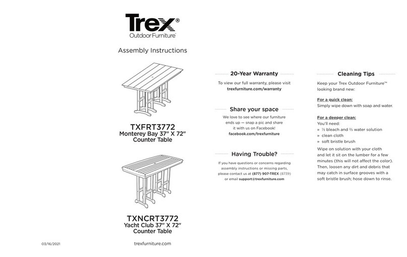TREX Monterey Bay TXFRT3772 Assembly instructions