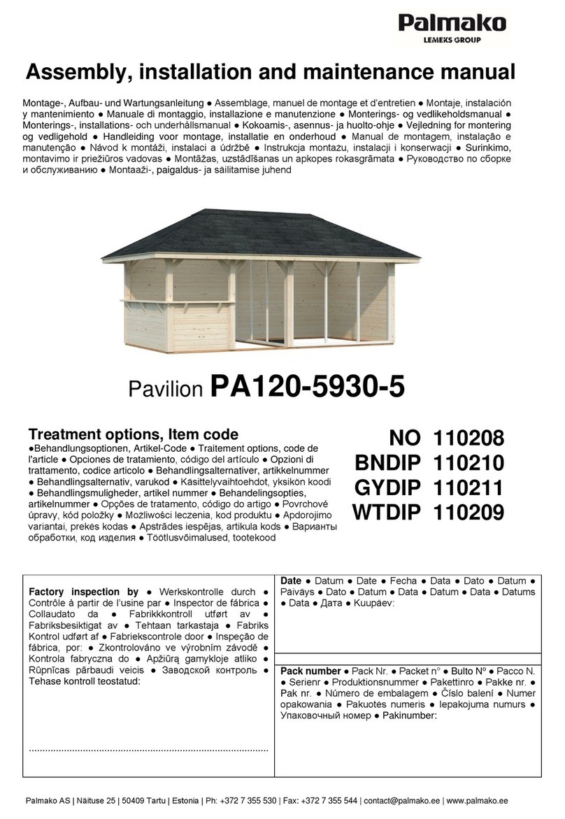 Lemeks Palmako PA120-5930-5 Installer manual