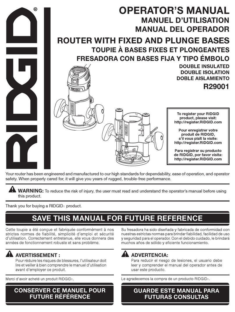RIDGID R29001 User manual