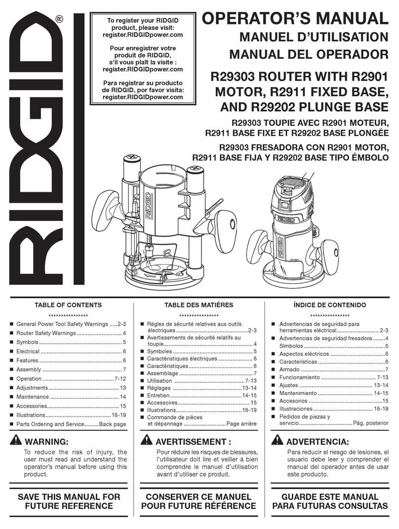 RIDGID R29303 Operator's manual