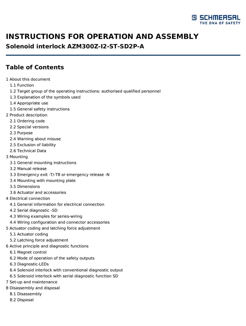 schmersal AZM300Z-I2-ST-SD2P-A Instructions for operation