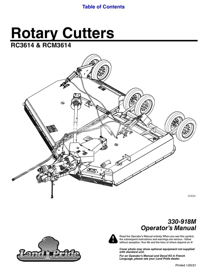 Land Pride RC3614 Operator's manual