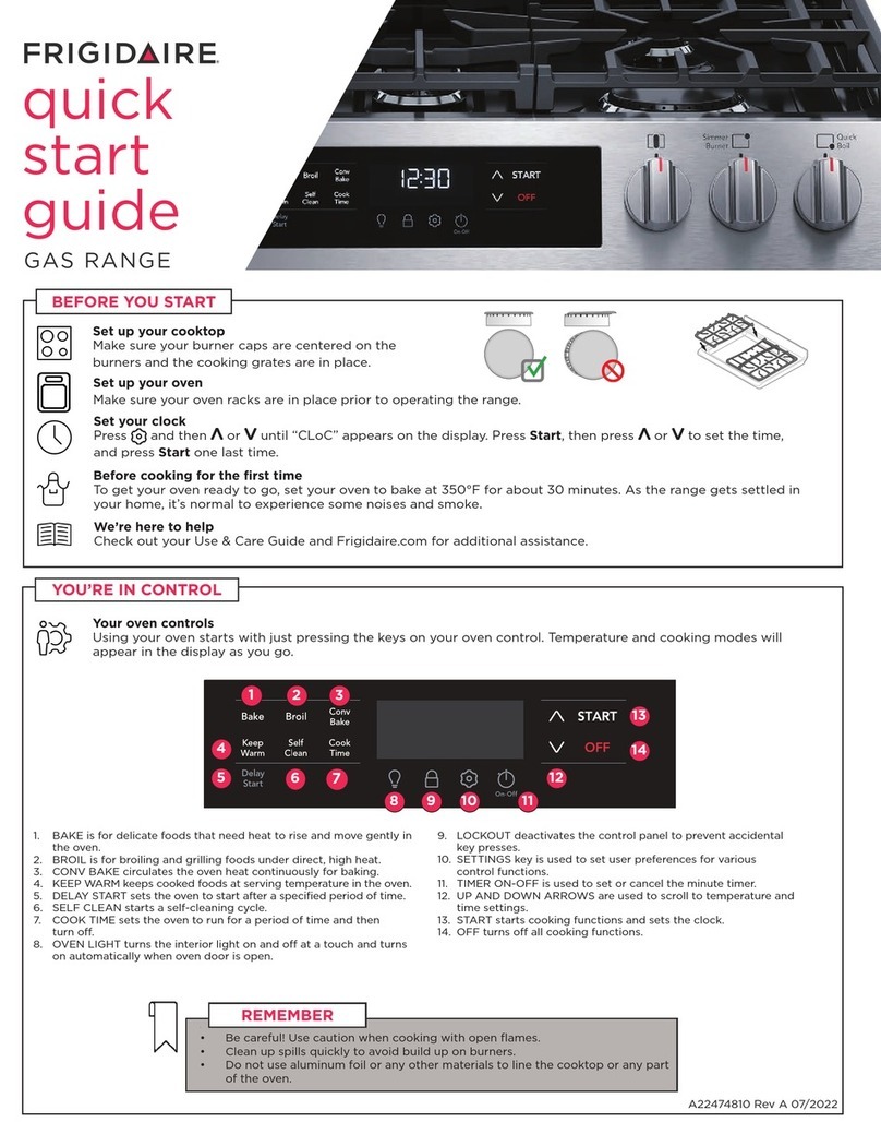 Frigidaire FCFG3083AS User manual