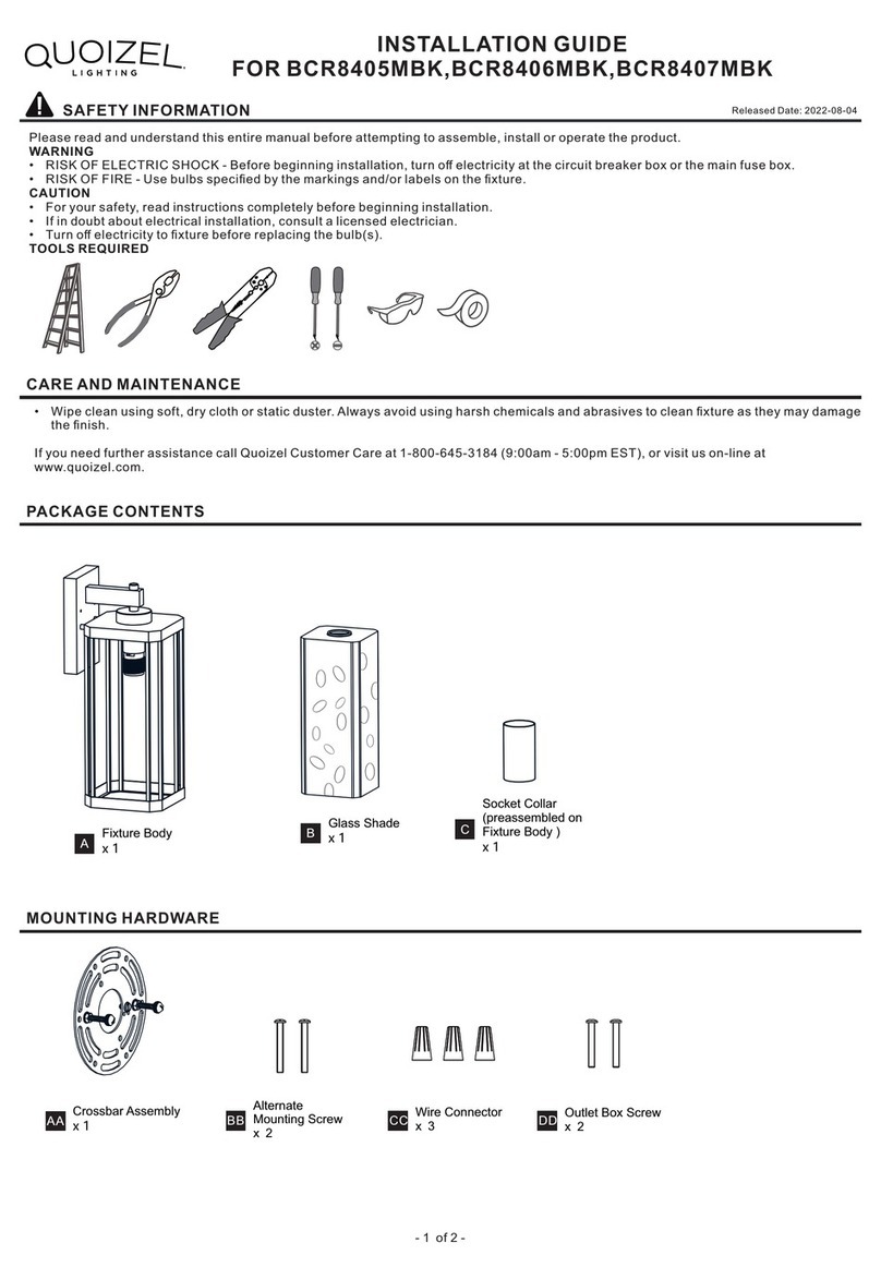 Quoizel BCR8405MBK User manual