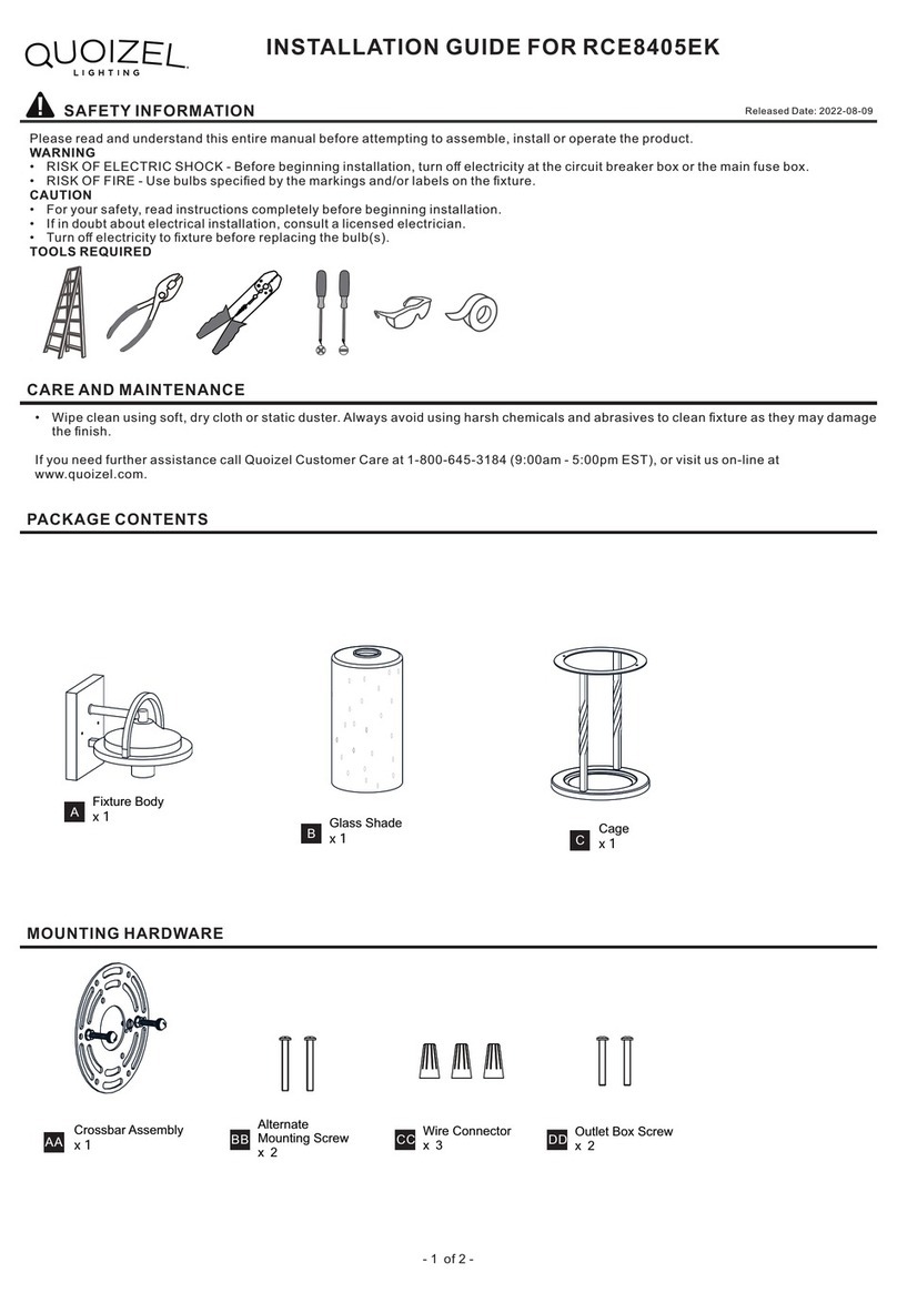 Quoizel RCE8405EK User manual