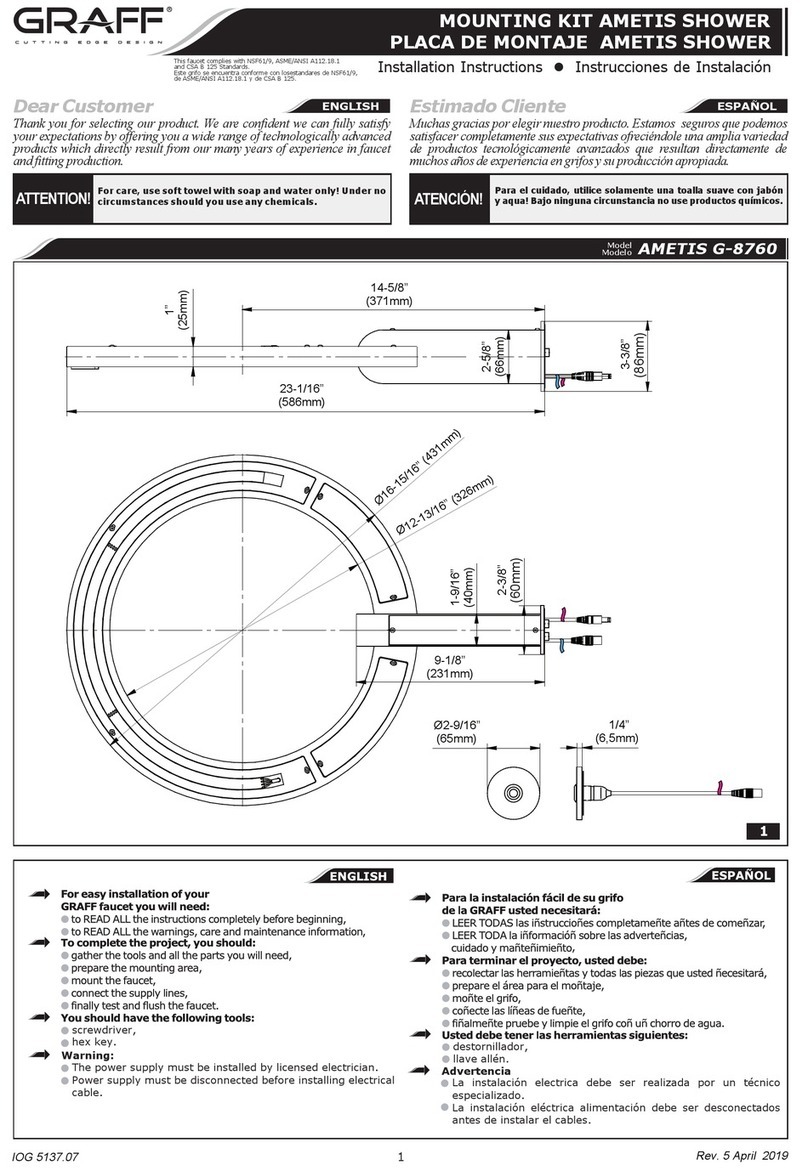 Graff AMETIS G8760BK installation instructions