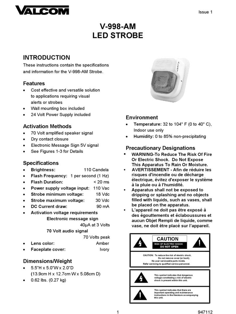 Valcom V-998-AM instruction manual Valcom V-998-AM instruction manual
