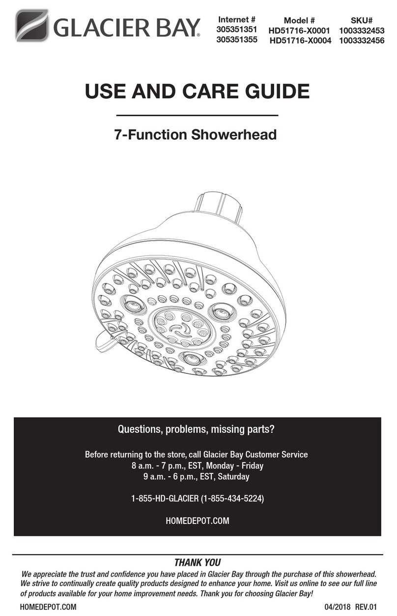 Glacier bay HD51716-X0001 Use and care guide