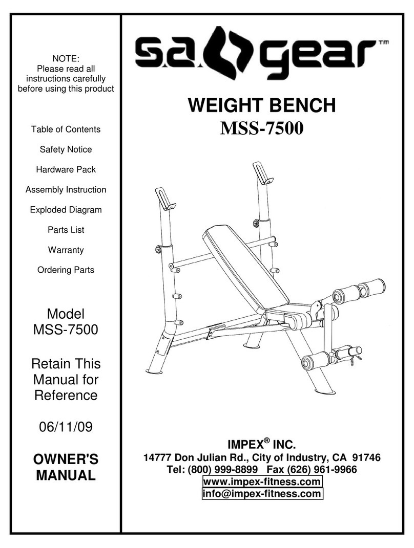 Impex saogear MSS-7500 owner's manual