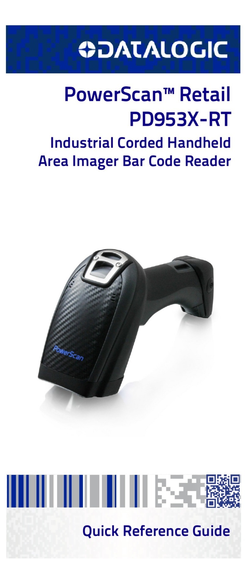 Datalogic PowerScan Retail PD953X-RT Quick reference guide