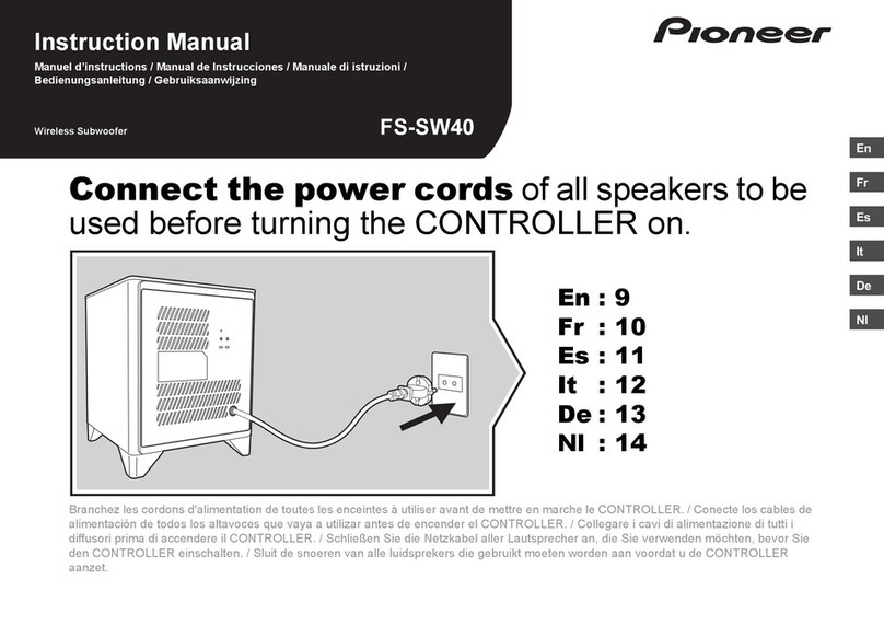 Pioneer FS-SW40 User manual