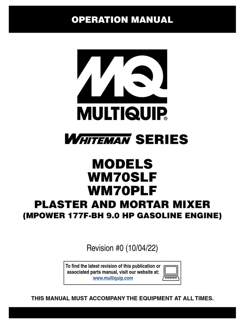 MULTIQUIP WM70SLF Operation manual