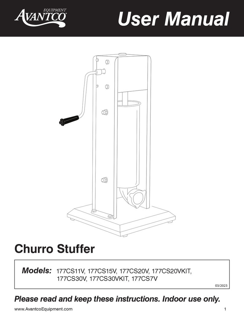 Avantco 177CS11V user manual Avantco 177CS11V user manual
