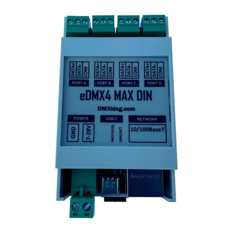 DMXking.com eDMX4 MAX DIN user manual