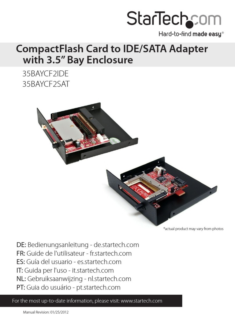 StarTech.com 35BAYCF2IDE User manual StarTech.com 35BAYCF2IDE User manual