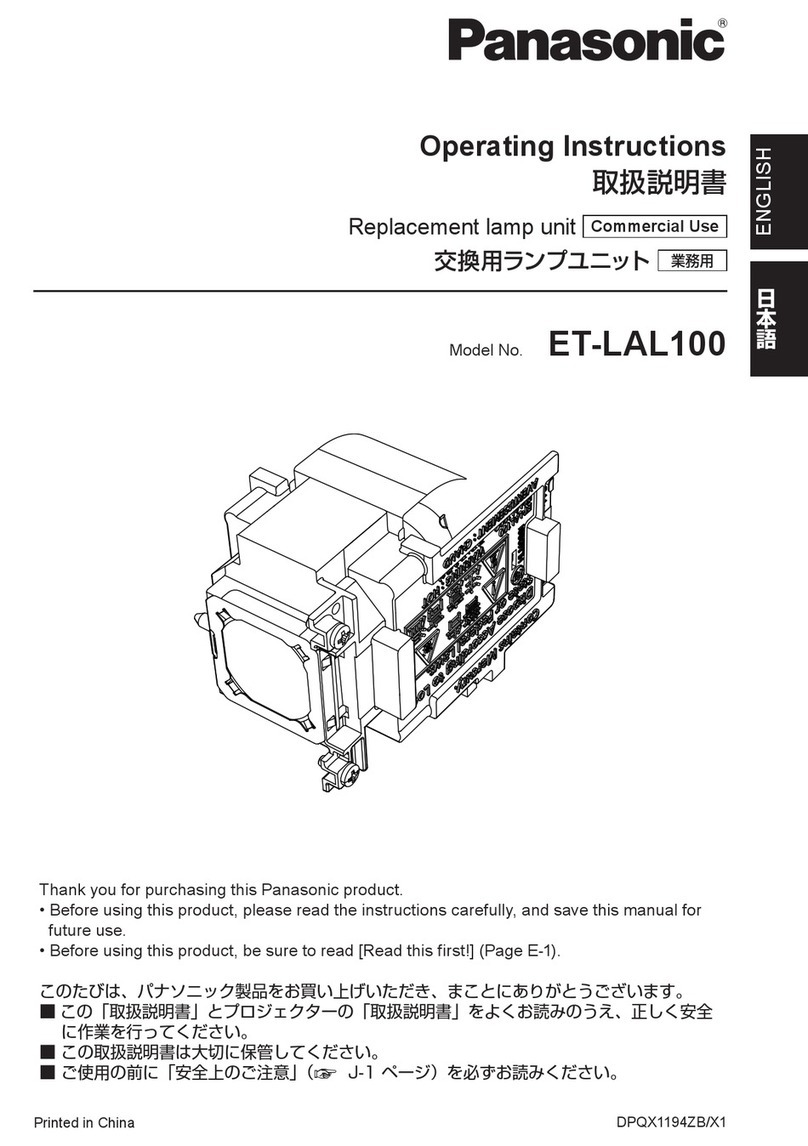 Panasonic ET-LAL100 operating instructions
