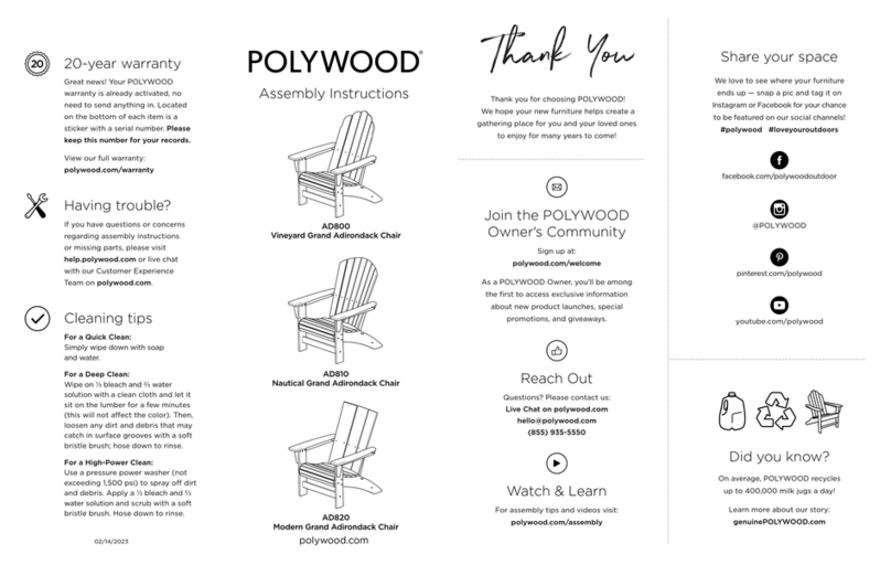 Polywood AD800 Assembly instructions