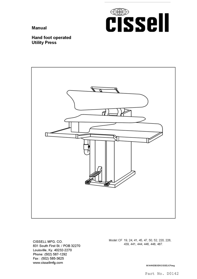 Cissell CF 19 User manual