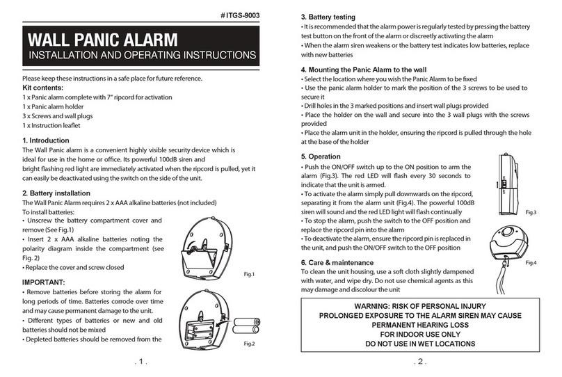 Innovative Technology ITGS-9003 Installation and operating instructions