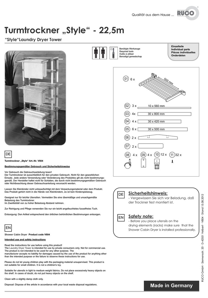 RUCO Style Use and safety instructions RUCO Style Use and safety instructions