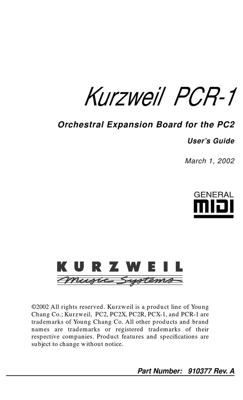 Kurzweil PCR-1 User manual