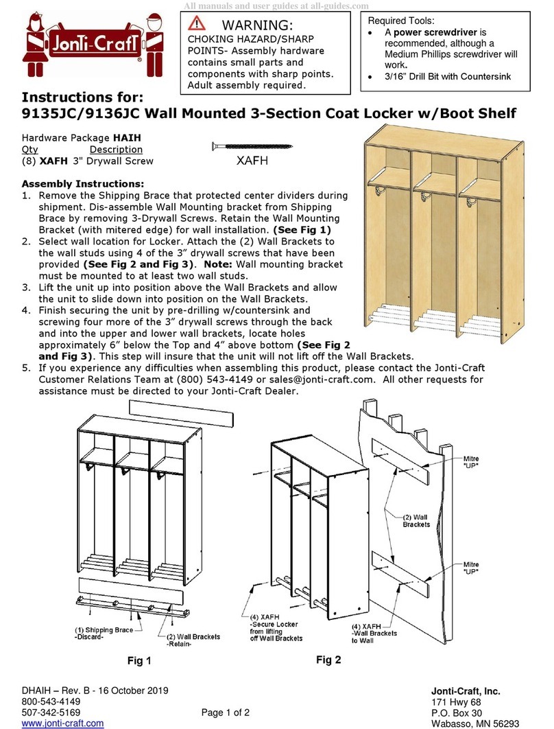 Jonti-Craft 9135JC instructions Jonti-Craft 9135JC instructions