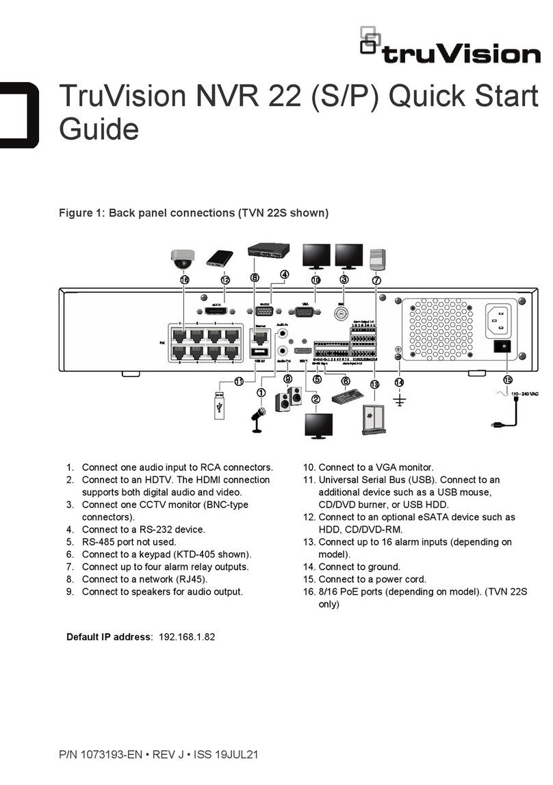 TruVision NVR 22S quick start guide