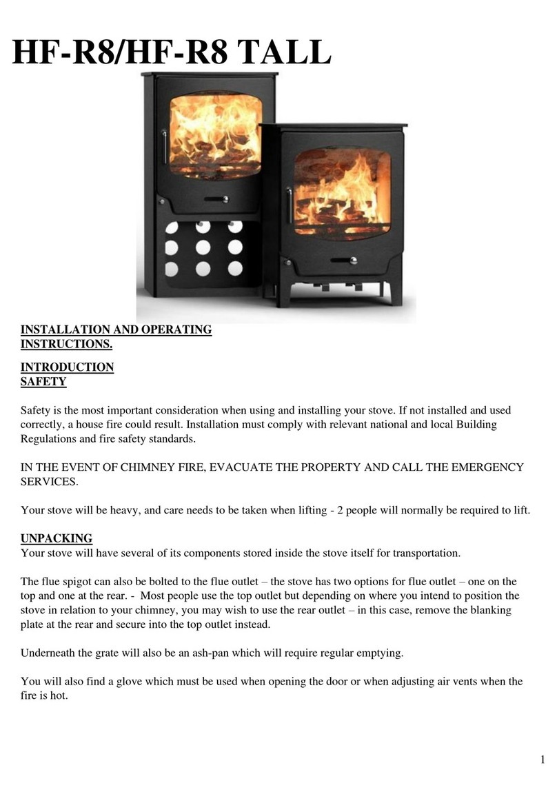 Home Fires HF-R8 Installation and operating instructions