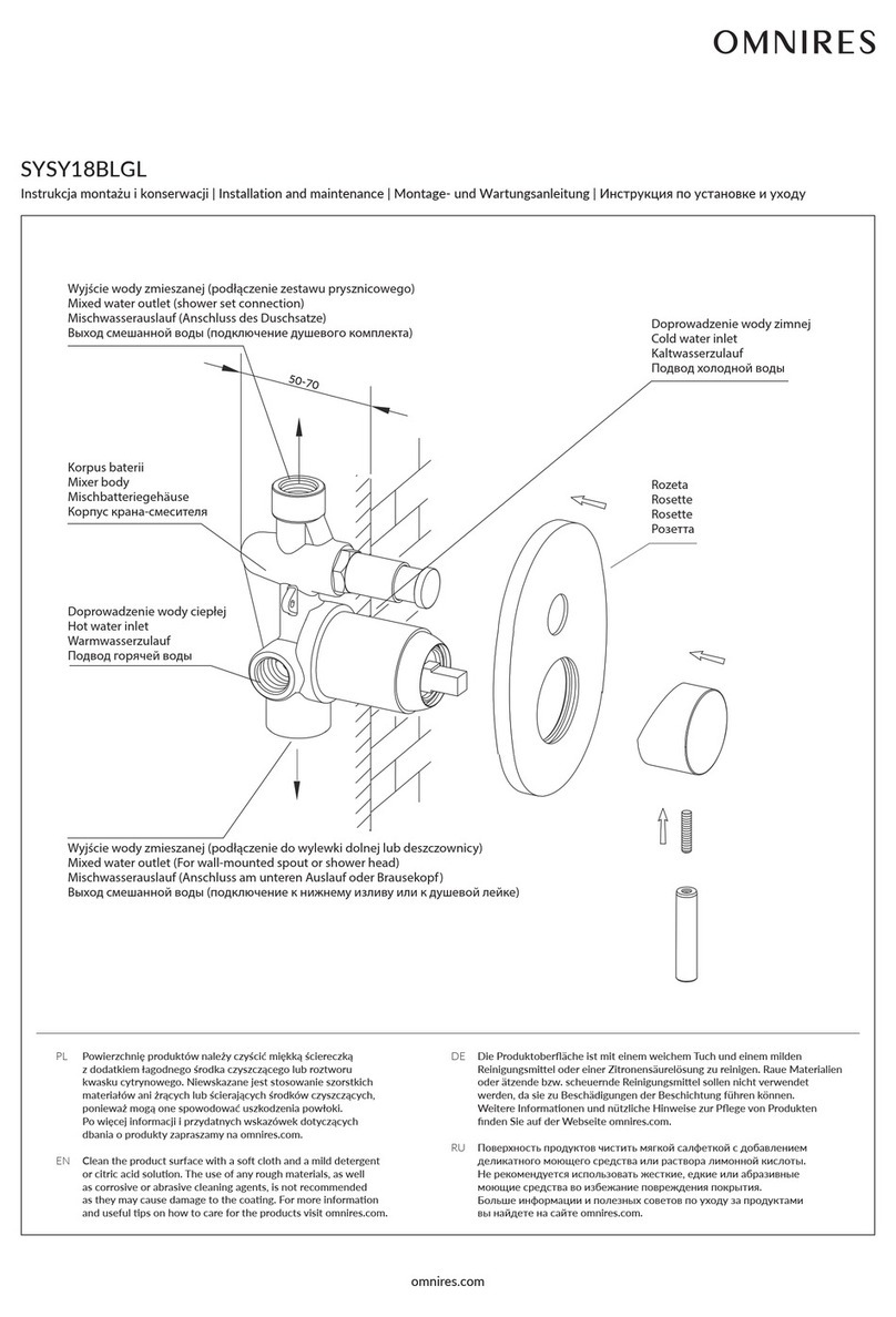 Omnires SYSY18BLGL Instruction Manual Omnires SYSY18BLGL Instruction Manual