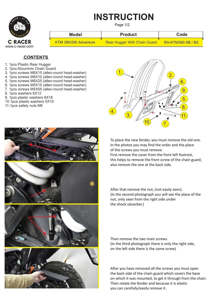 C-RACER RH-KTM390-SB instructions