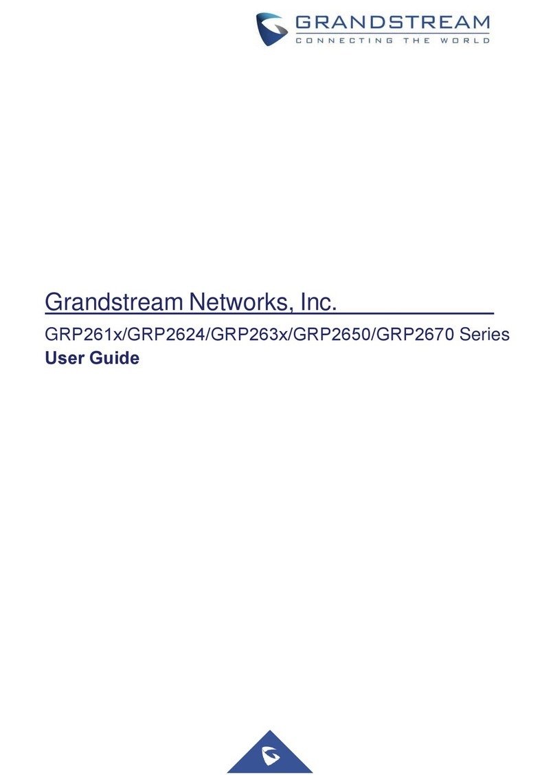 Grandstream Networks GRP261 Series User manual Grandstream Networks GRP261 Series User manual
