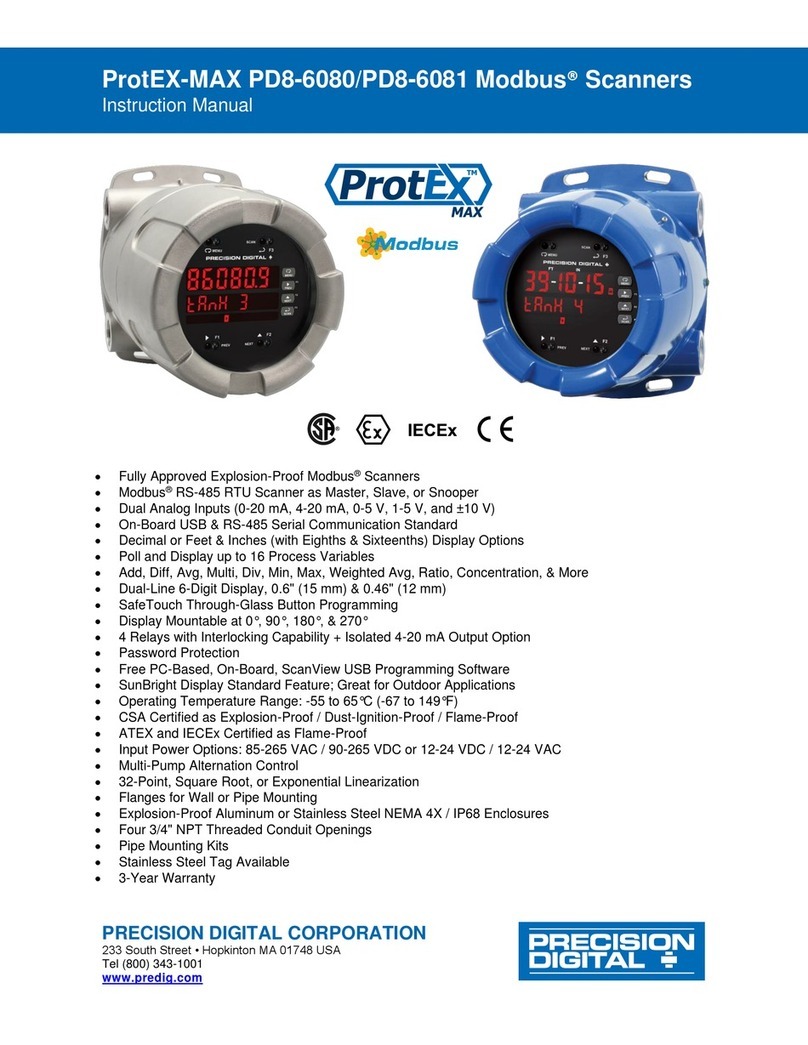 Precision Digital Corporation ProtEX-MAX PD8-6080 instruction manual