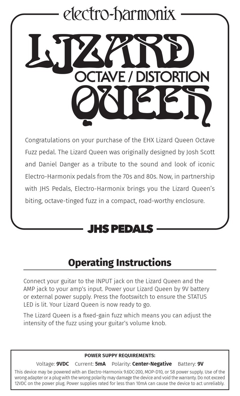 Electro-Harmonix Lizard Queen operating instructions