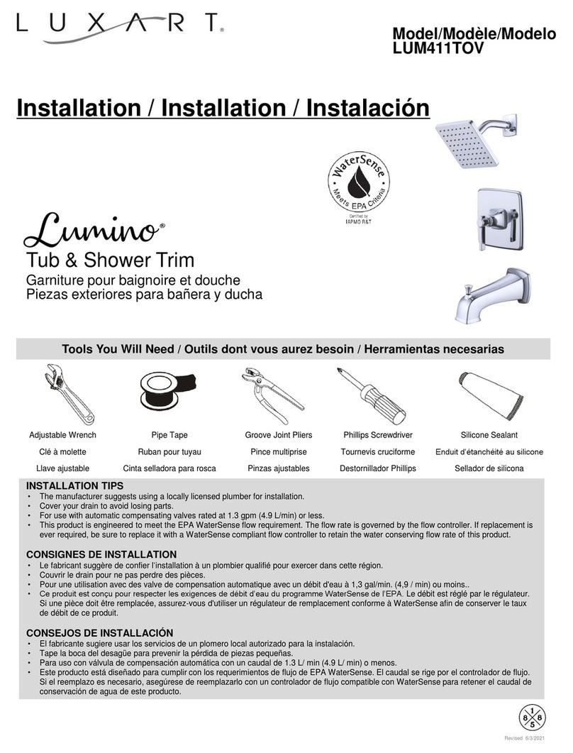 Luxart Lumino LUM411TOV Installation