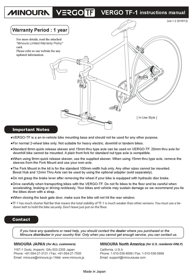 MINOURA VERGO TF-1 instruction manual